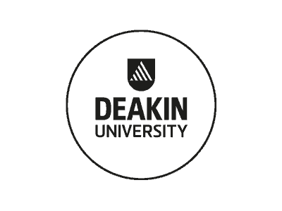Deakin University logo and website link