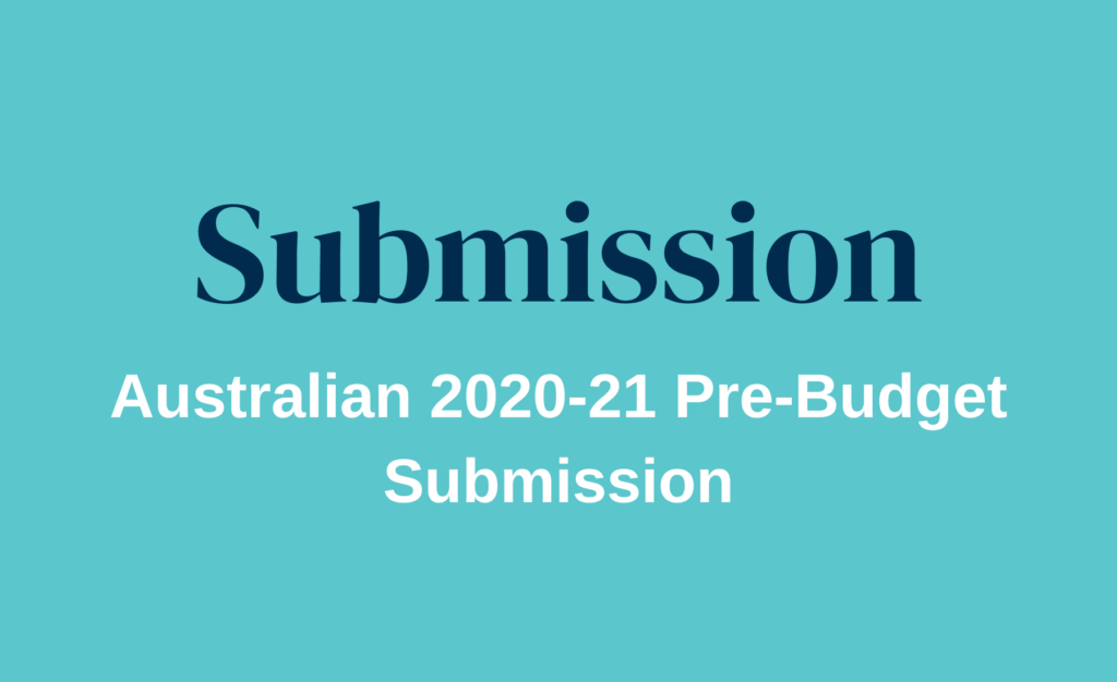 Australian 2020 21 Pre Budget Submission