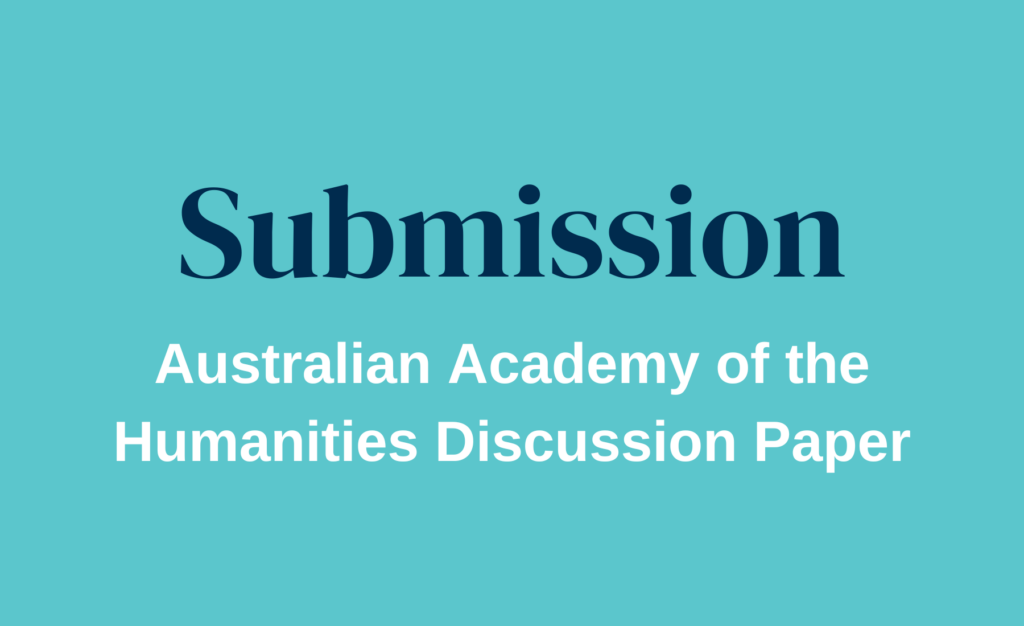 Australian Academy Of The Humanities Discussion Paper
