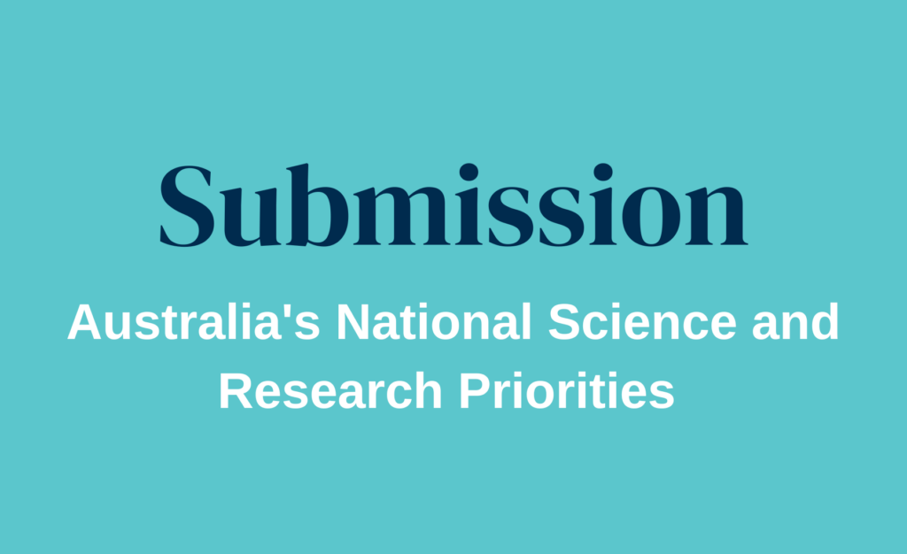 Australia's National Science And Research Priorities