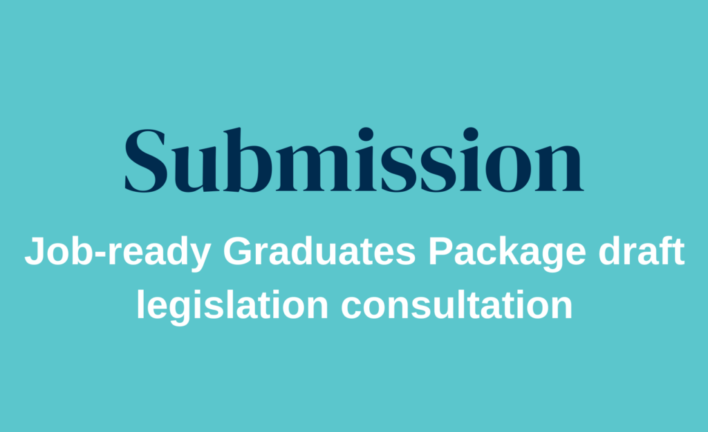 Job Ready Graduates Package Draft Legislation Consultation