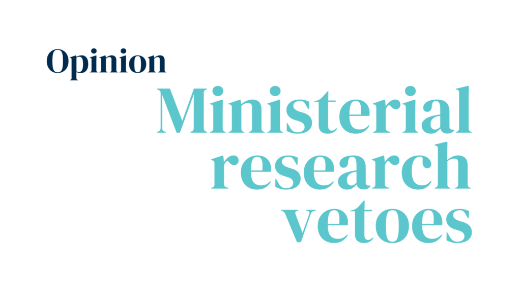 Ministerial Research Vetoes